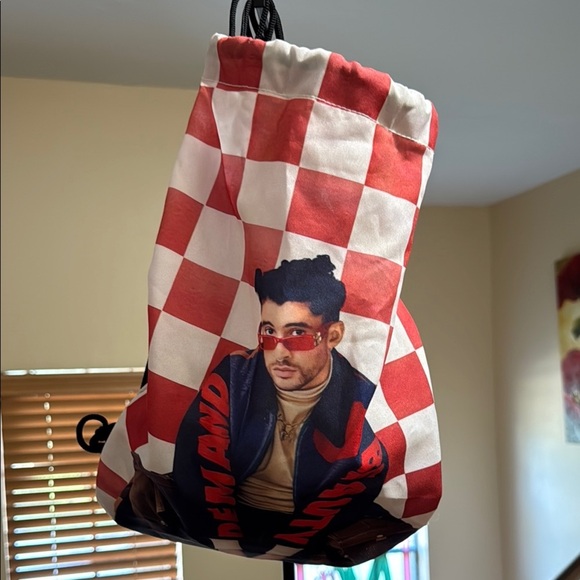 Bad Bunny Drawstring Backpack - Picture 1 of 8